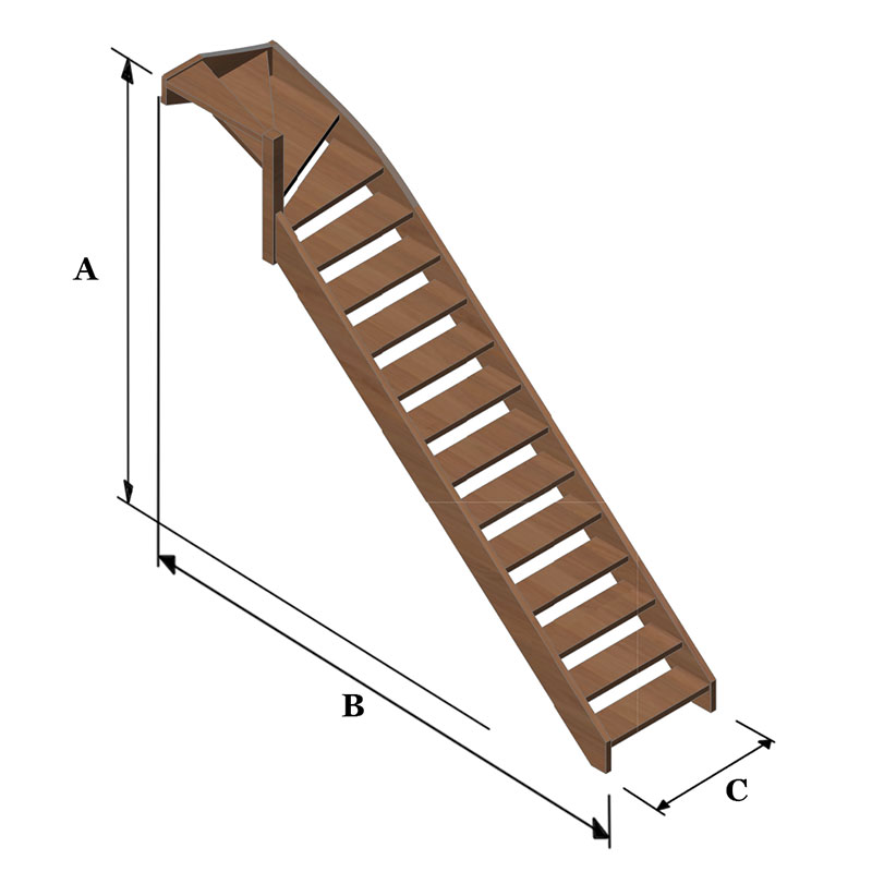 Trap met kwartslag linksboven - CP Trappen